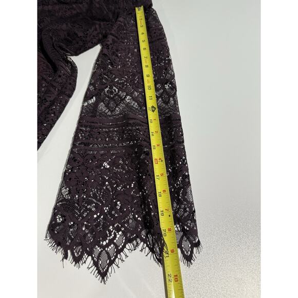 Apt 9 Off Shoulder Lace Top Sz M Bell Sleeve Purple Whimsigoth Fairycore - Picture 11 of 11